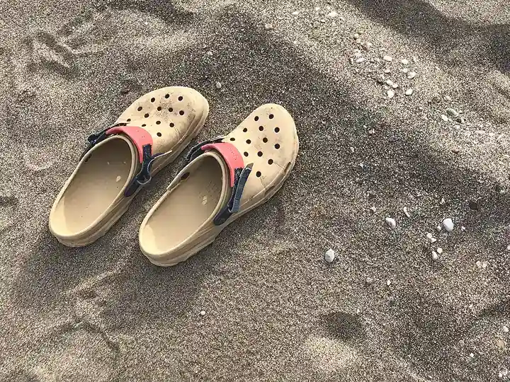 Shoes on the shore